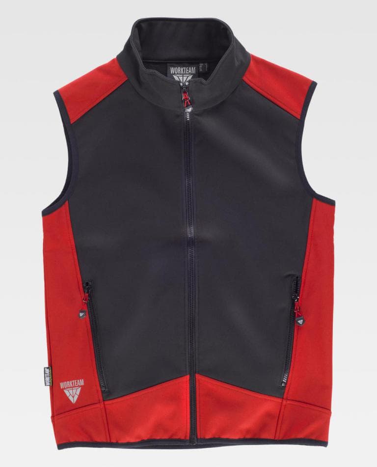 Chaleco Workteam S9315 Negro / Rojo