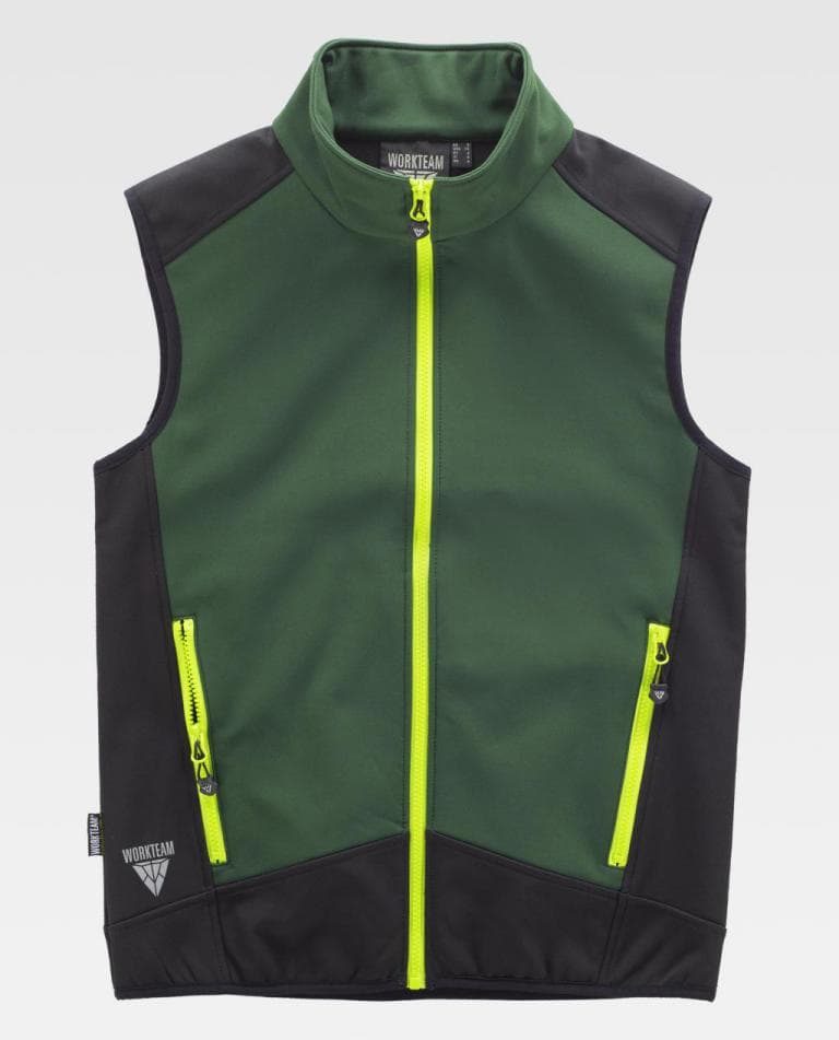 Chaleco Workteam S9315 Verde Oscuro / Negro