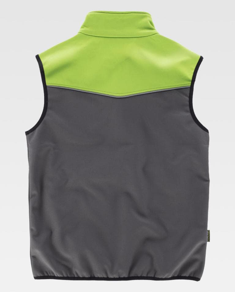 Chaleco Workteam S9316 Gris / Verde Lima