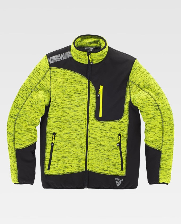Chaqueta Workteam S9465 Amarillo Flúor / Negro