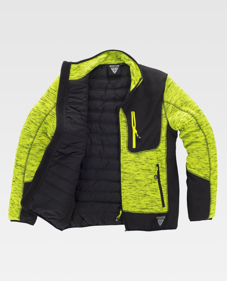 Chaqueta Workteam S9465 Amarillo Flúor / Negro