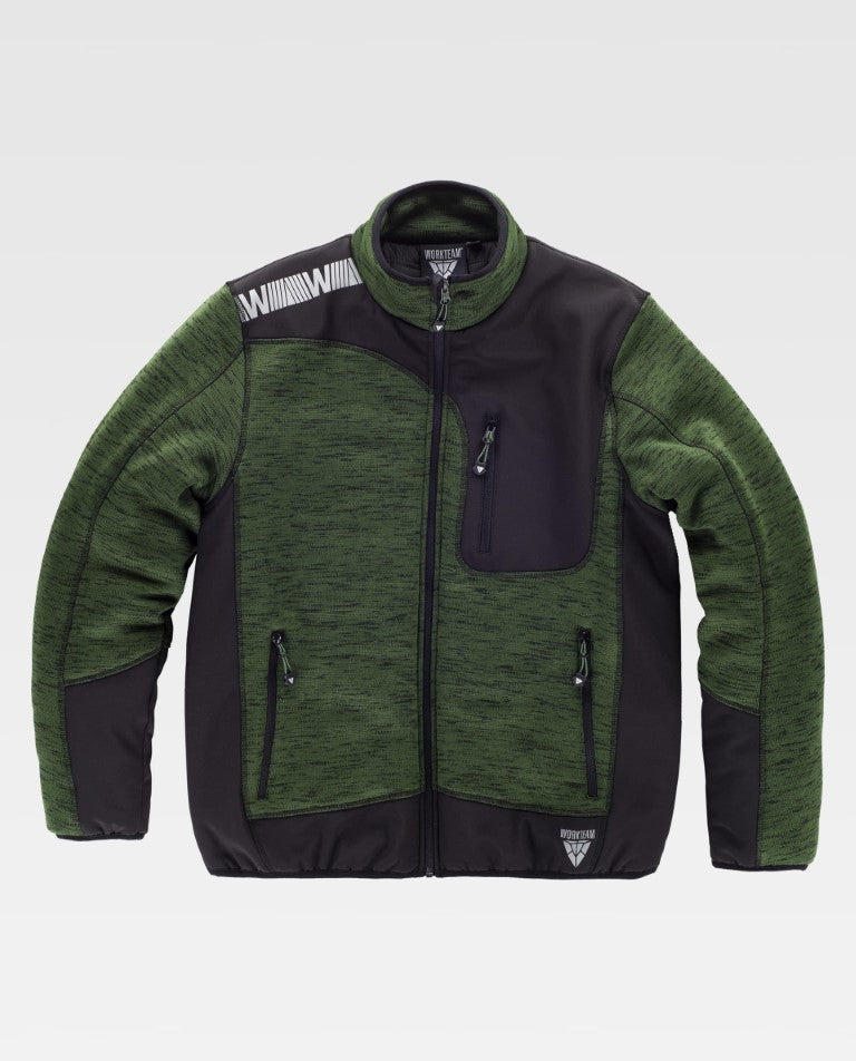 Chaqueta Workteam S9465 Verde Kaki / Negro