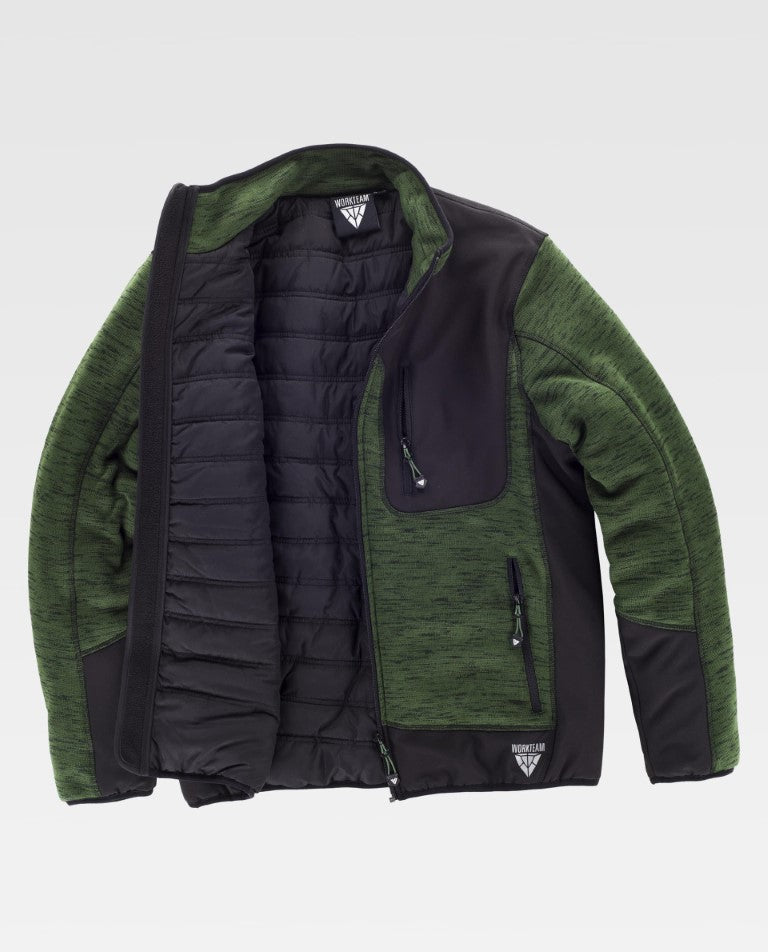 Chaqueta Workteam S9465 Verde Kaki / Negro