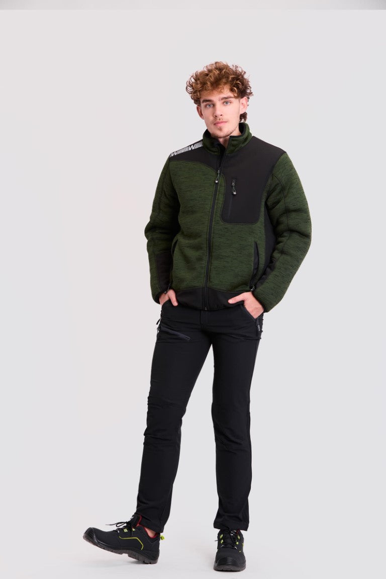 Chaqueta Workteam S9465 Verde Kaki / Negro