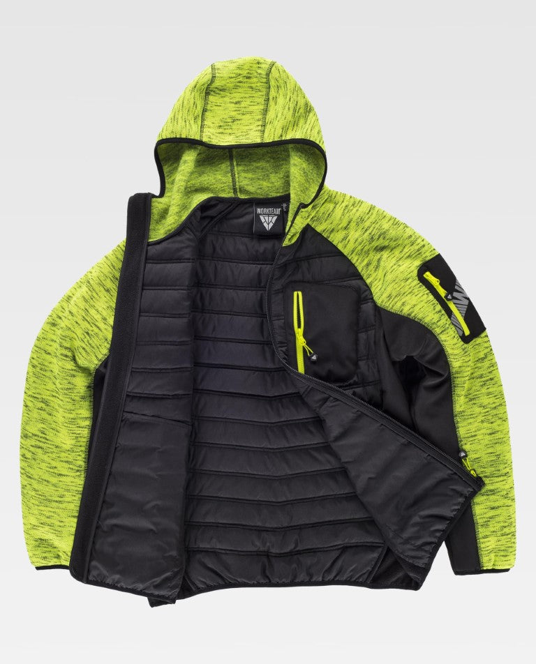 Chaqueta Workteam S9475 Amarillo Flúor / Negro