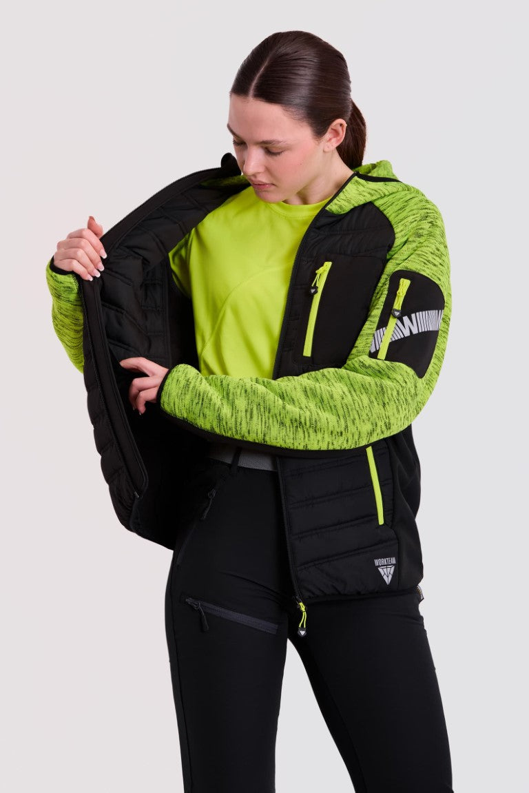 Chaqueta Workteam S9475 Amarillo Flúor / Negro
