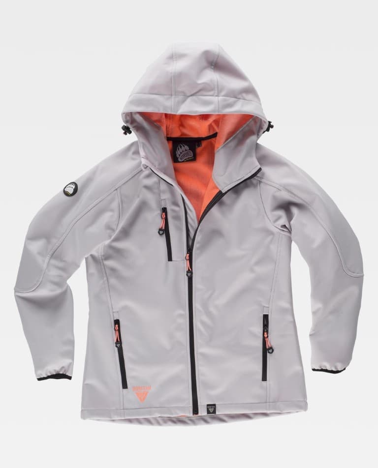 Workshell Workteam S9494 Gris Claro / Salmón