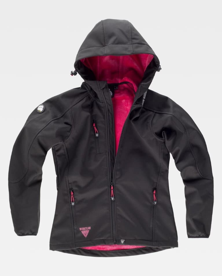 Workshell Workteam S9494 Negro / Rosa Fucsia
