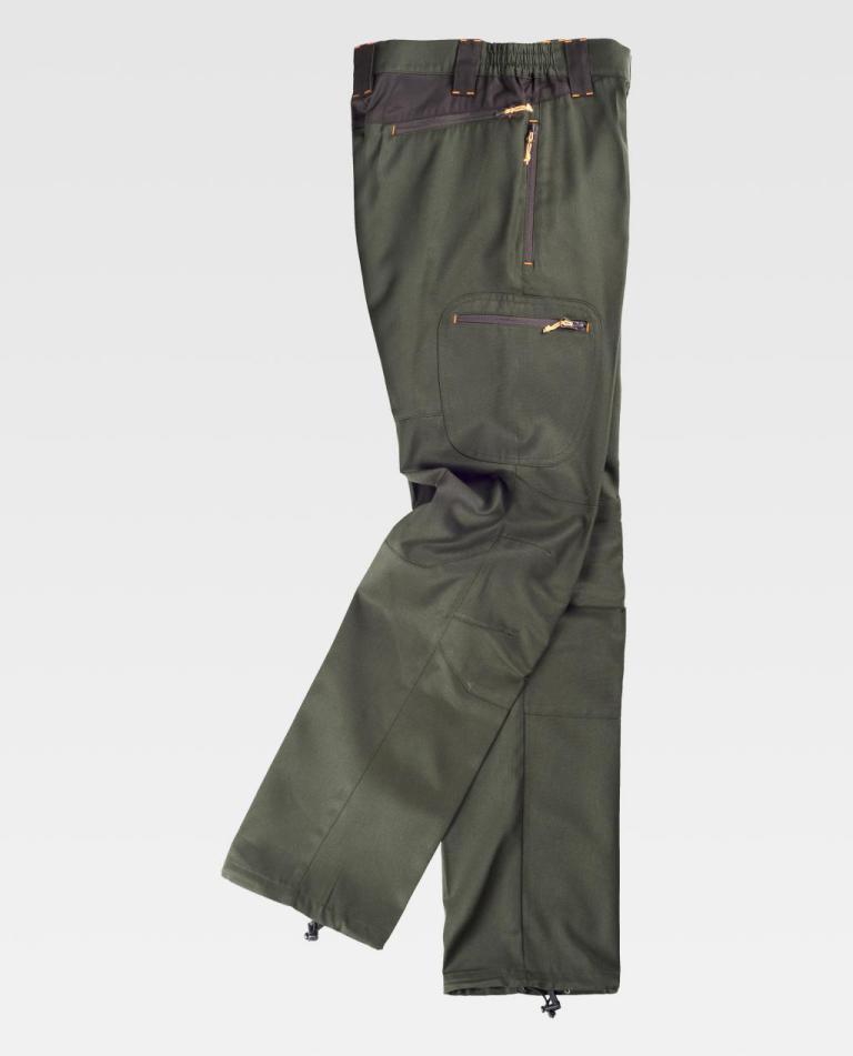 Pantalón Workteam S9880 Verde Caza / Marrón