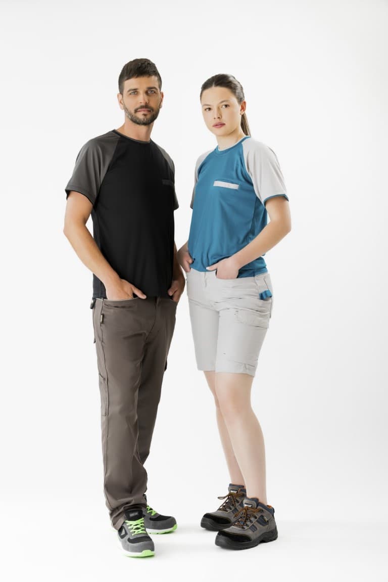 Camiseta Workteam WF1016 Negro / Gris Oscuro