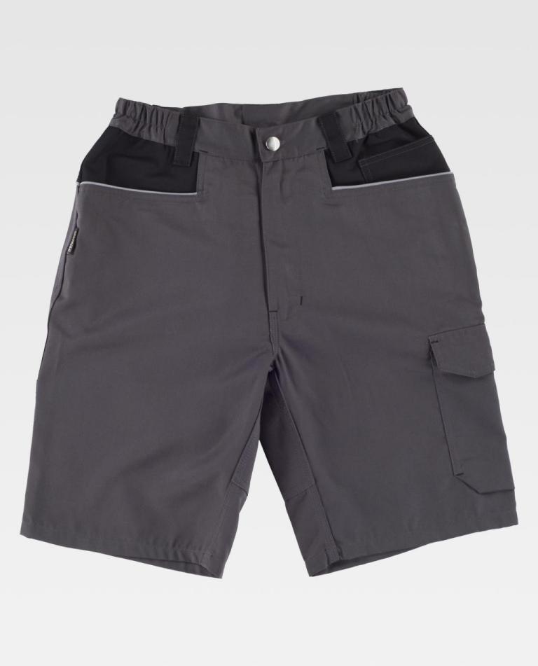 Bermuda Workteam WF1017 Gris Oscuro / Negro