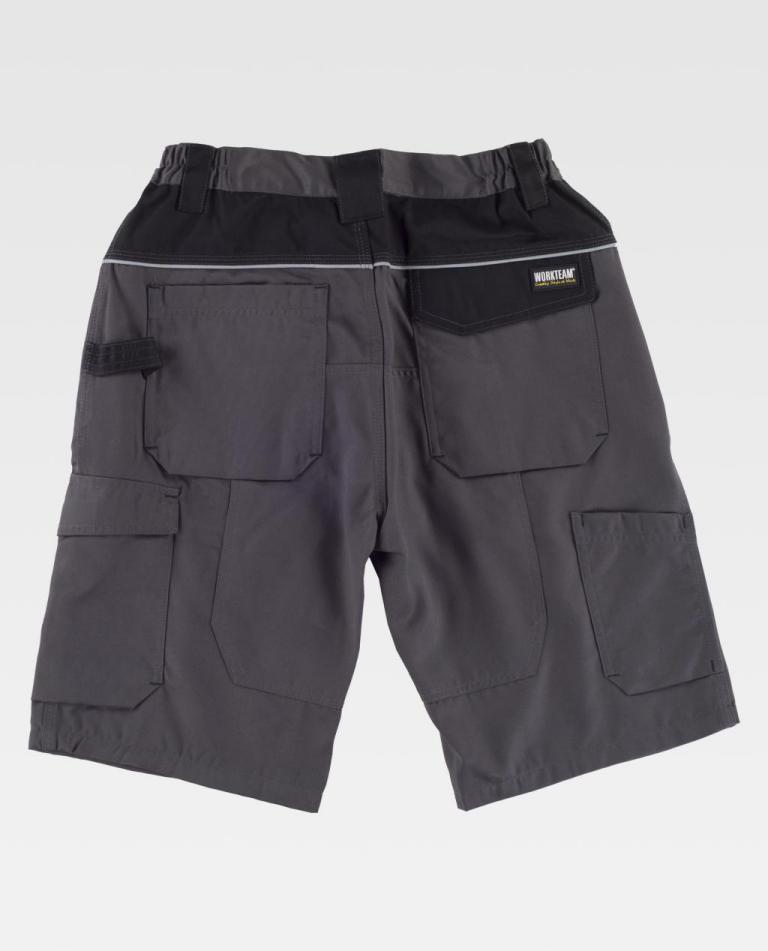 Bermuda Workteam WF1017 Gris Oscuro / Negro