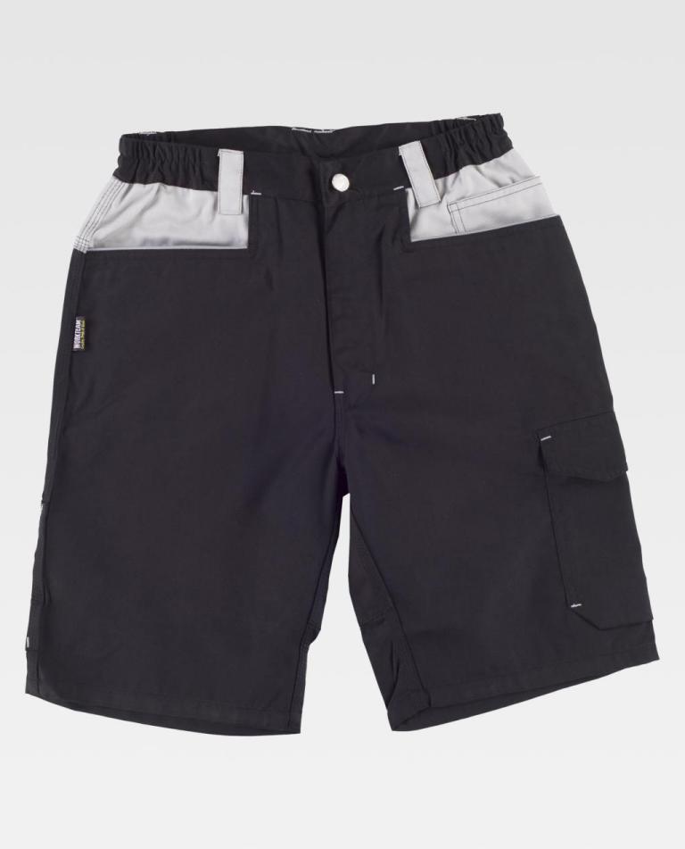 Bermuda Workteam WF1017 Negro / Gris Claro