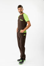Pantalón Workteam WF1050 Marrón / Verde Lima