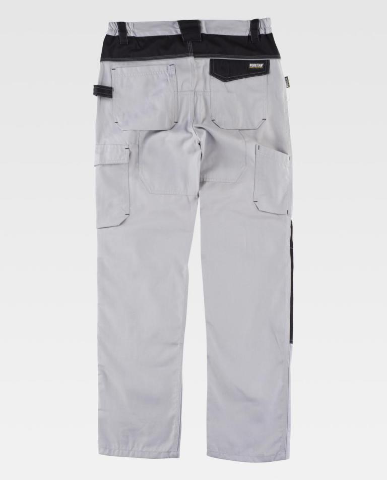 Pantalón Workteam WF1052 Gris Claro / Negro