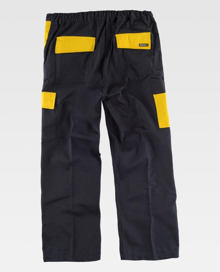 Pantalón Workteam WF1550 Negro / Amarillo
