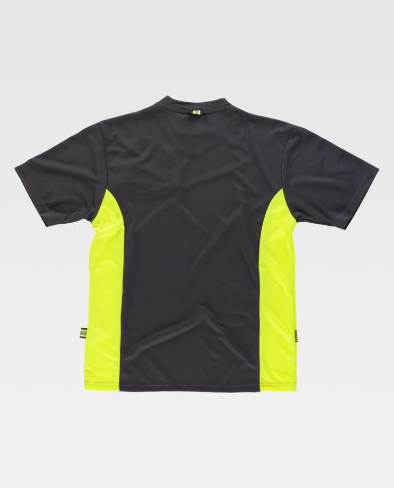Camiseta Workteam WF1616 Gris / Amarillo Flúor