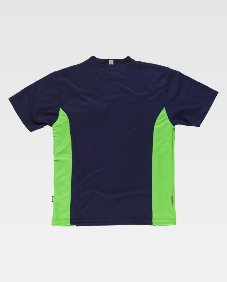 Camiseta Workteam WF1616 Marino / Verde Flúor