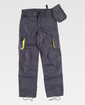 Pantalón Workteam WF1619 Gris / Amarillo Flúor