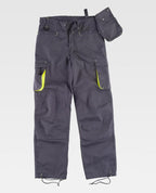 Pantalón Workteam WF1619 Gris / Amarillo Flúor