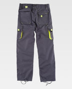 Pantalón Workteam WF1619 Gris / Amarillo Flúor