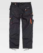 Pantalón Workteam WF1619 Negro / Naranja Flúor