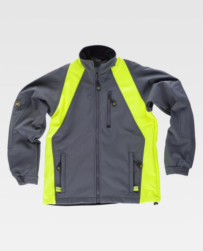 Workshell Workteam WF1640 Gris / Amarillo Flúor