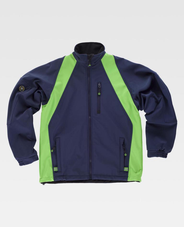 Workshell Workteam WF1640 Marino / Verde Flúor