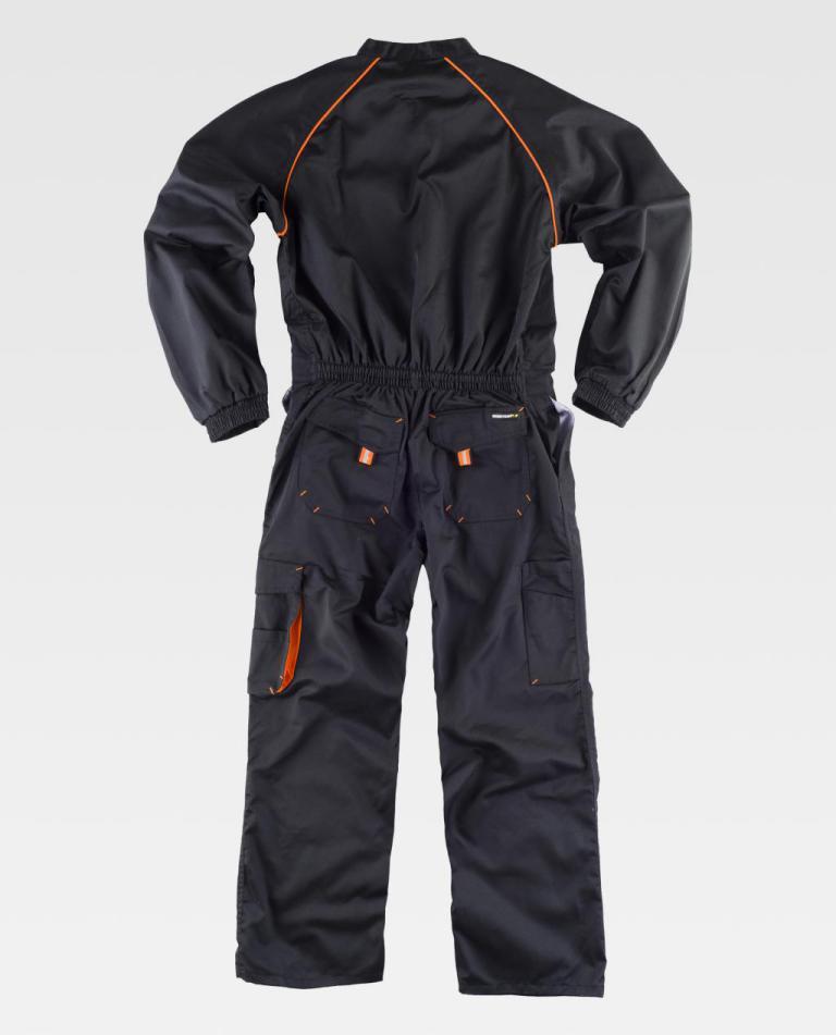Buzo Workteam WF1642 Negro / Naranja Flúor