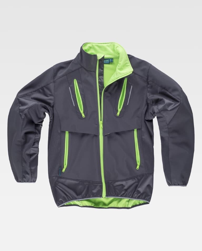 Workshell Workteam WF2700 Gris Oscuro / Verde Lima