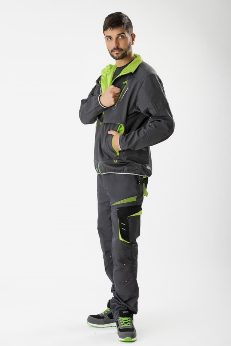 Workshell Workteam WF2700 Gris Oscuro / Verde Lima
