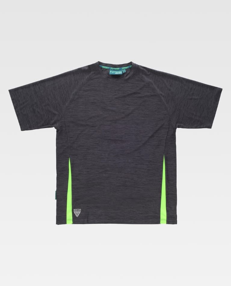 Camiseta Workteam WF2716 Gris Oscuro / Verde Lima