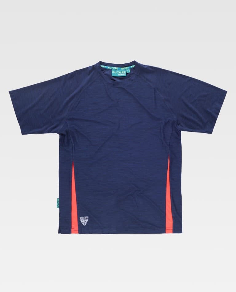 Camiseta Workteam WF2716 Marino / Rojo Flúor