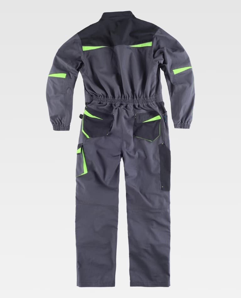 Buzo Workteam WF2720 Gris Oscuro / Negro / Verde Lima