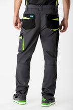 Pantalón Workteam WF2750 Gris Oscuro / Negro / Verde Lima