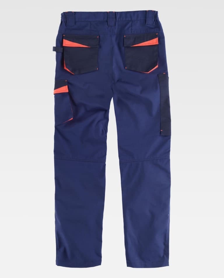 Pantalón Workteam WF2750 Marino / Marino Oscuro / Rojo Flúor