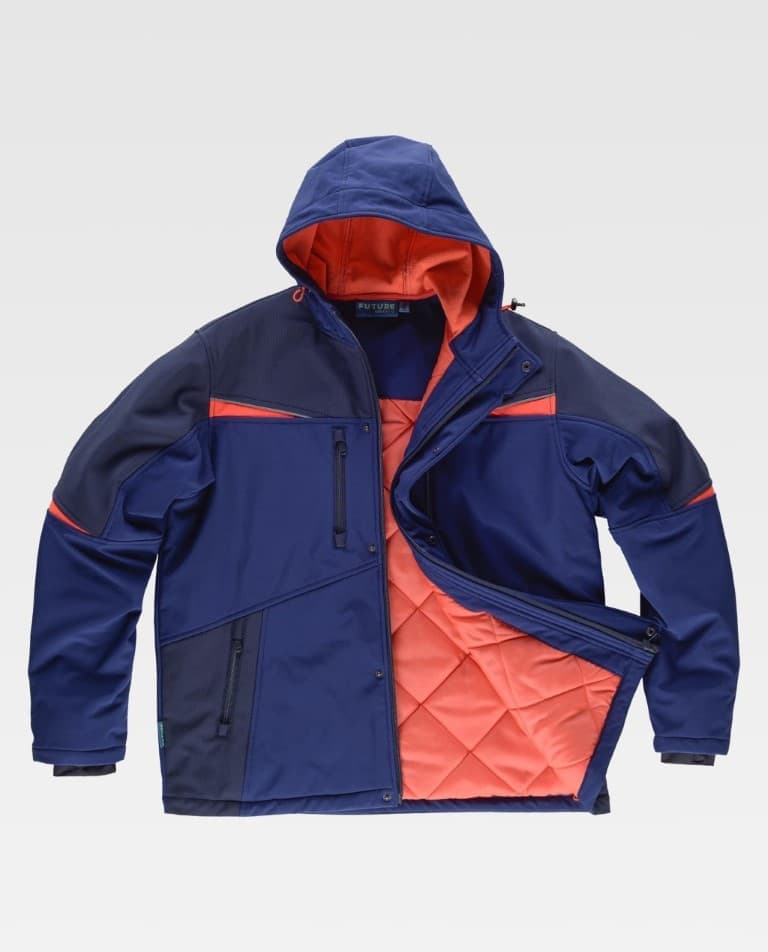 Parka Workteam WF2758 Marino / Marino Oscuro / Rojo Flúor