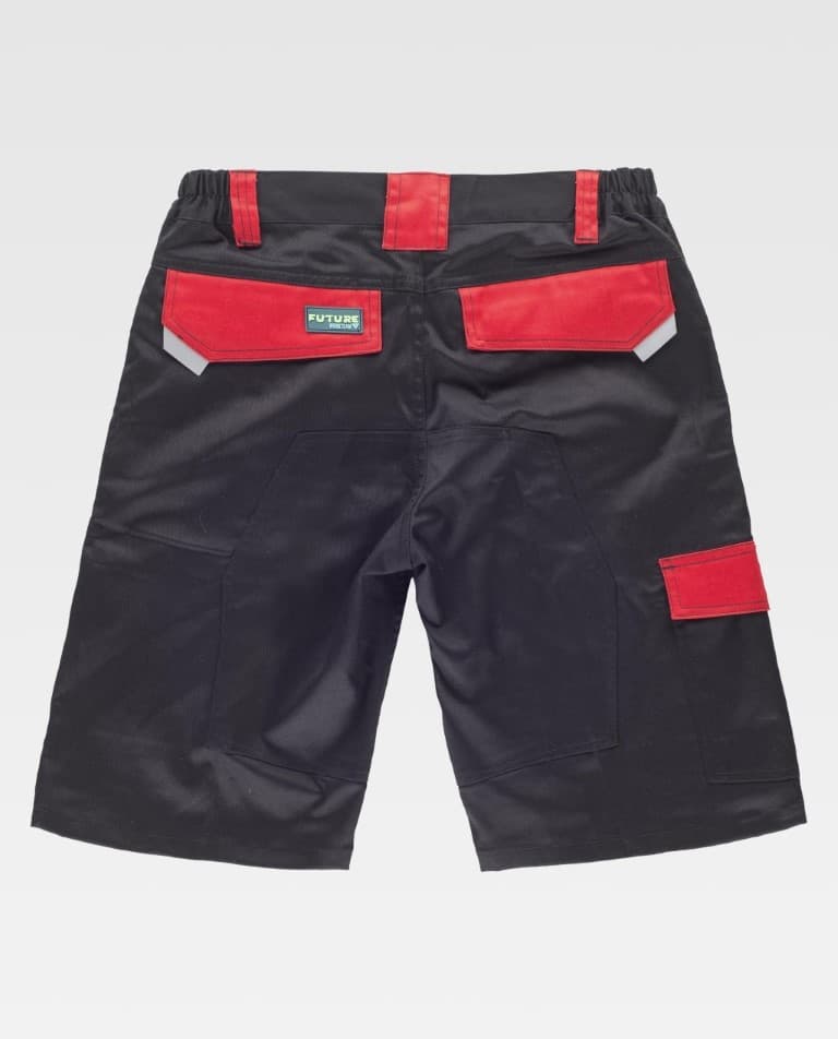 Bermuda Workteam WF2817 Negro / Rojo