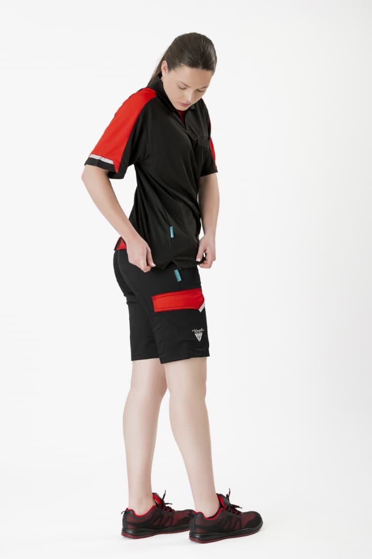 Bermuda Workteam WF2817 Negro / Rojo