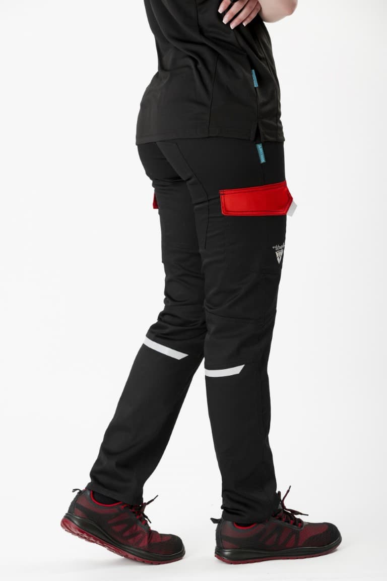 Pantalón Workteam WF2855 Negro / Rojo