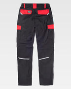 Pantalón Workteam WF2855 Negro / Rojo