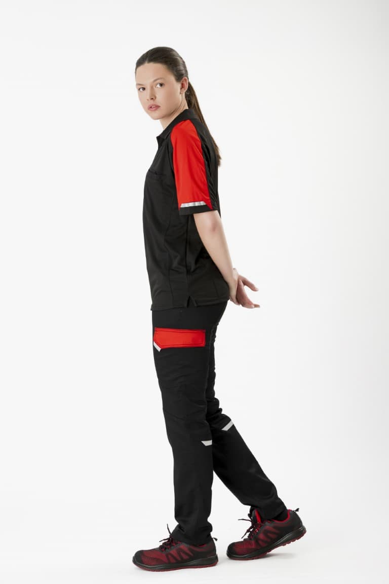 Pantalón Workteam WF2855 Negro / Rojo