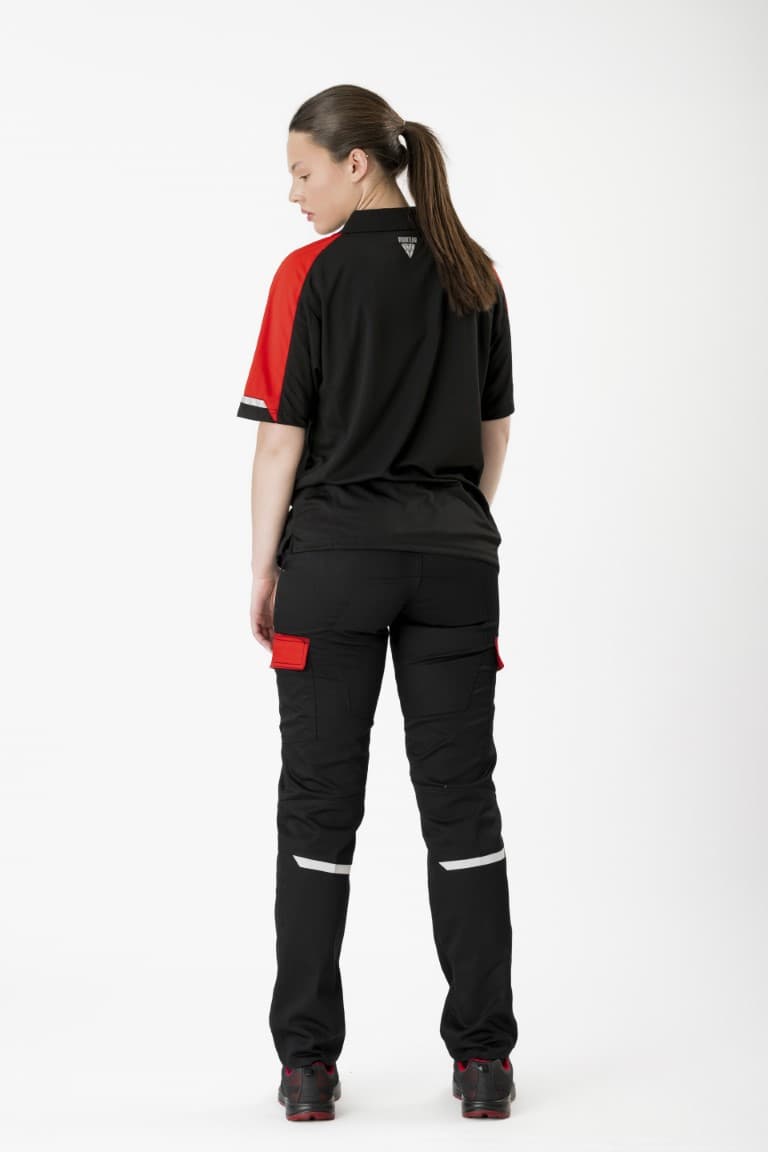 Pantalón Workteam WF2855 Negro / Rojo