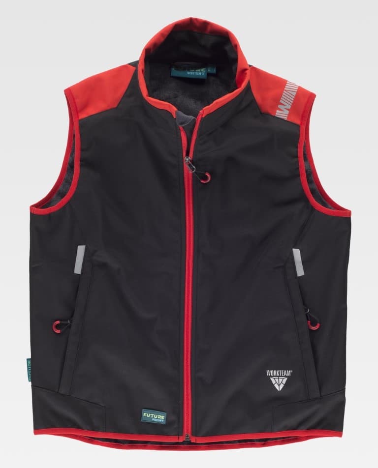 Chaleco Workteam WF2880 Negro / Rojo