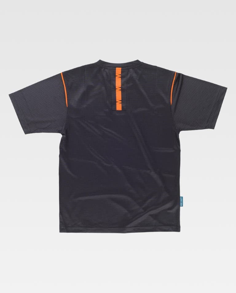 Camiseta Workteam WF3016 Gris Oscuro / Naranja Flúor