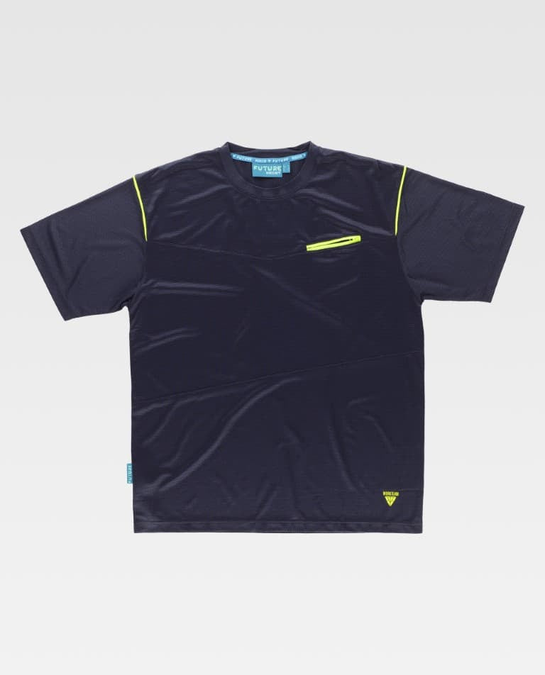 Camiseta Workteam WF3016 Marino / Amarillo Flúor