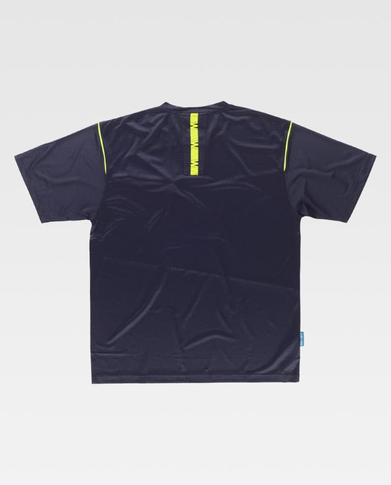 Camiseta Workteam WF3016 Marino / Amarillo Flúor