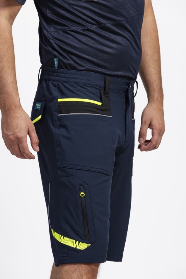 Bermuda Workteam WF3017 Marino / Negro / Amarillo Flúor
