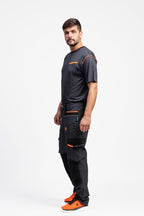 Pantalón Workteam WF3050 Gris Oscuro / Negro / Naranja Flúor