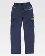 Pantalón Workteam WF3050 Marino / Negro / Amarillo Flúor